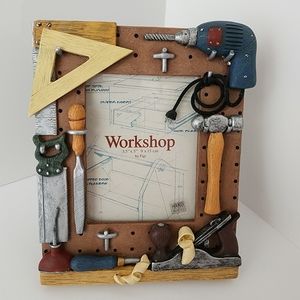 Workshop Photo Frame vintage, never used! Handpainted 3.5"x5" photo